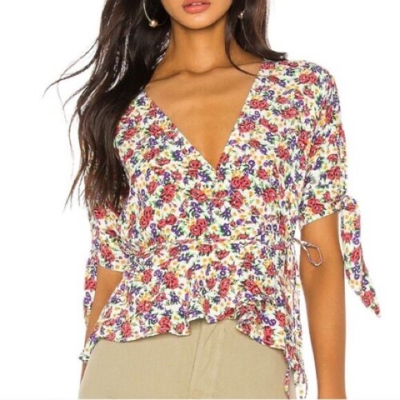Faithfull the Brand Lucy Crop Wrap Top - Picture 1 of 4